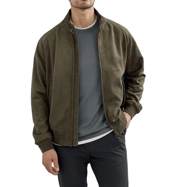 

Windproof tall Men's Jackets Winter Casual OEM Service Standard WASHED Zipper Jacket Polyester Bomber Jacket, Customized color