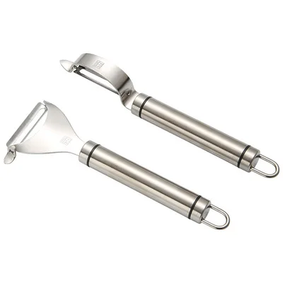 

2PCS Kitchen Gadgets 18/8 Durable Multifunctional Nontoxic Stainless Steel Peeler for Vegetables Fruit Kitchen Use
