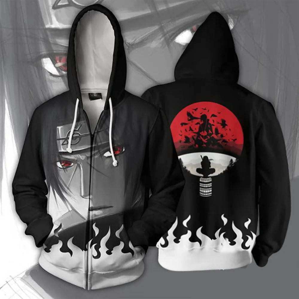 

Coldker Anime Streetwear Winter Coat Fashion Loose Uchiha Itachi Hoodie Sweatshirt Unisex Hoodie Men Womens 5XL, Photo