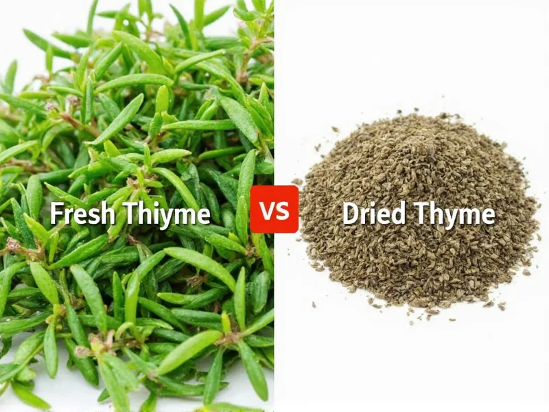Fresh Thyme vs Dried Thyme Ratio: The 3:1 Substitution Guide