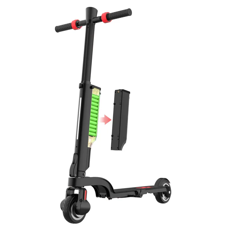

Hot Sale 6AH Removeable Battery 2 wheels Black Electric Scooter for Adult