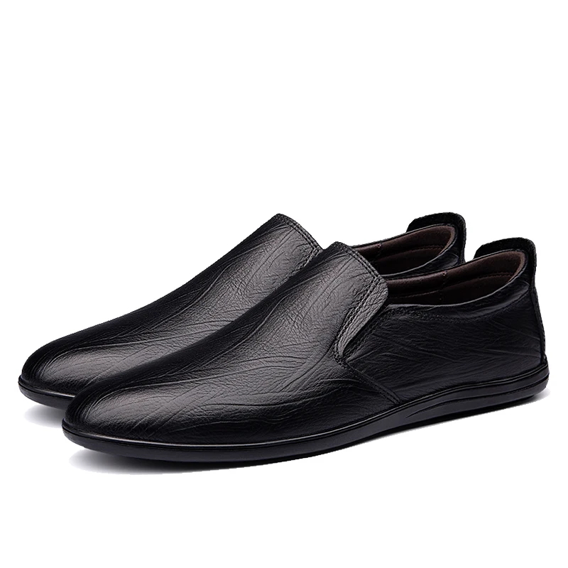 

New head layer cowhide bean bean shoes low - top leather shoes for men dress shoes