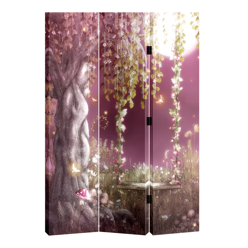 

Room Divider Decorative Wooden Folding Screen privacy divider for meeting and living room, Customized