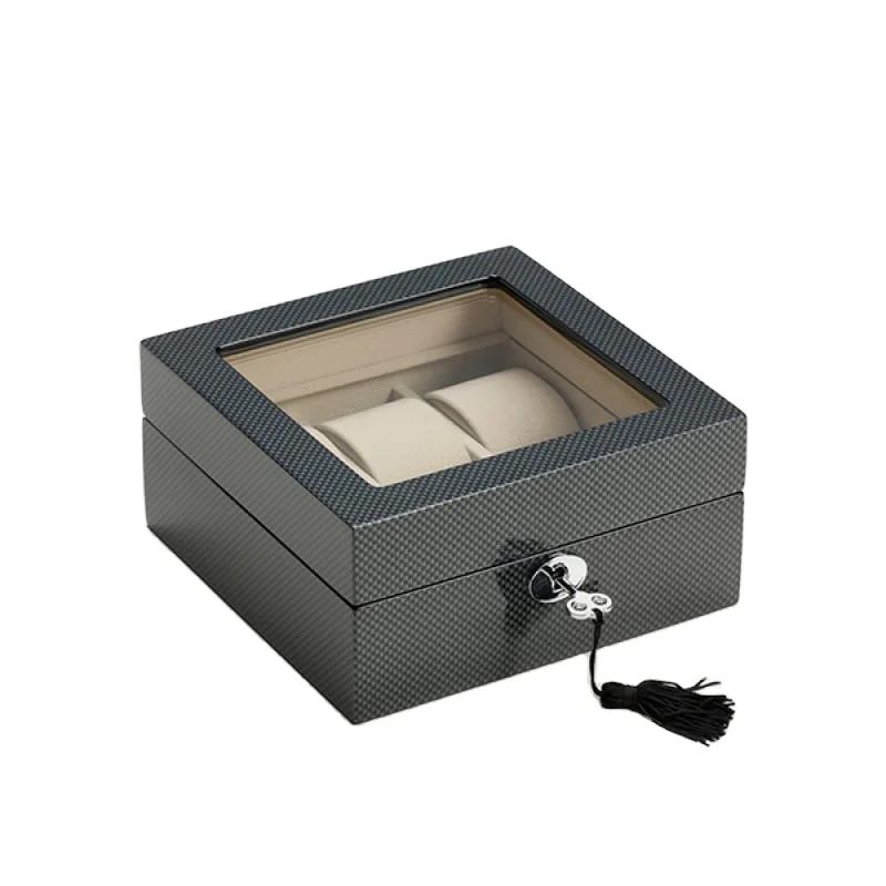 

Wedding Gift Carbon Fibre Wooden Collection Watch Packaging Box with PU Leather Presentation Watch Box, As you required