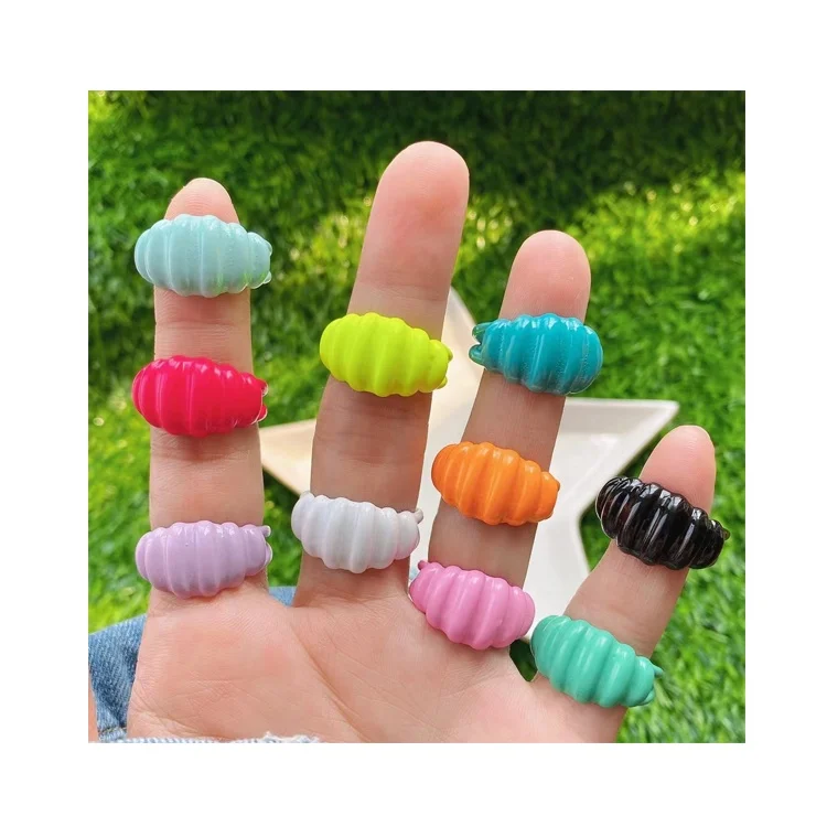 

Wholesale Enamel Band Rainbow Ring  Painted Ring, Same as pic