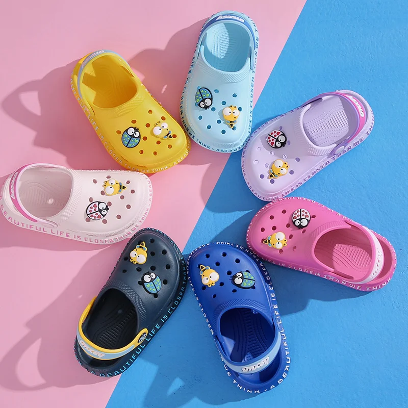 

Summer new boy sandal girl slipper baby soft toddler shoe hole slide PVC beach garden shoe child cheap factory clog kid, Picture