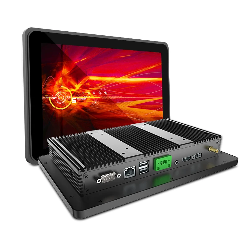 

Multi touch all in one touch screen pc indoor front panel IP65 waterproof android tablet with fanless rs232