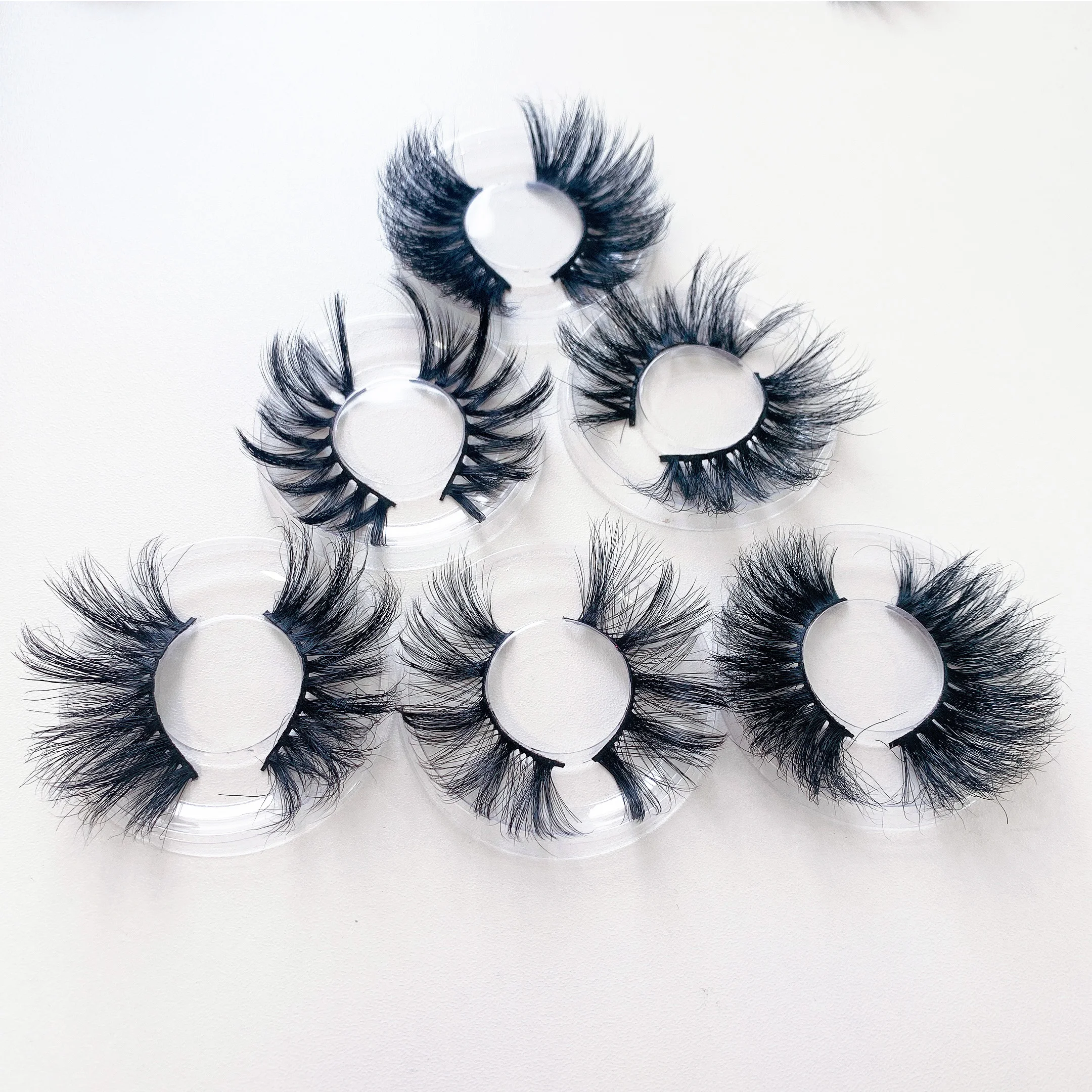 

20mm Mink Eyelash Vendor 3D Fluffy Lashes Custom Lashbox Packaging false eyelashes bulk false eyelashes, Black color