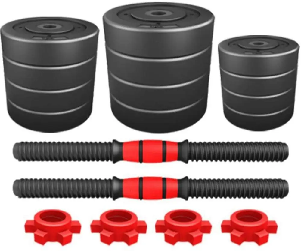 

gym adjustable dumbbell set plastic cement dumbbell