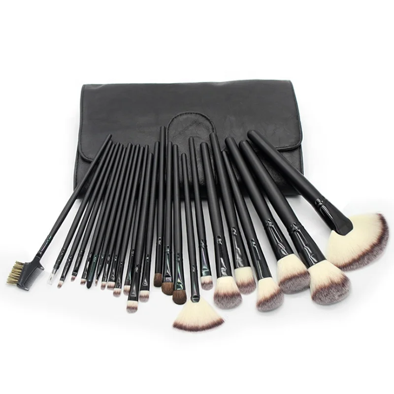 

High quality 24pcs Fashion makeup brush set soft synthetic fiber brush fair, 4 color