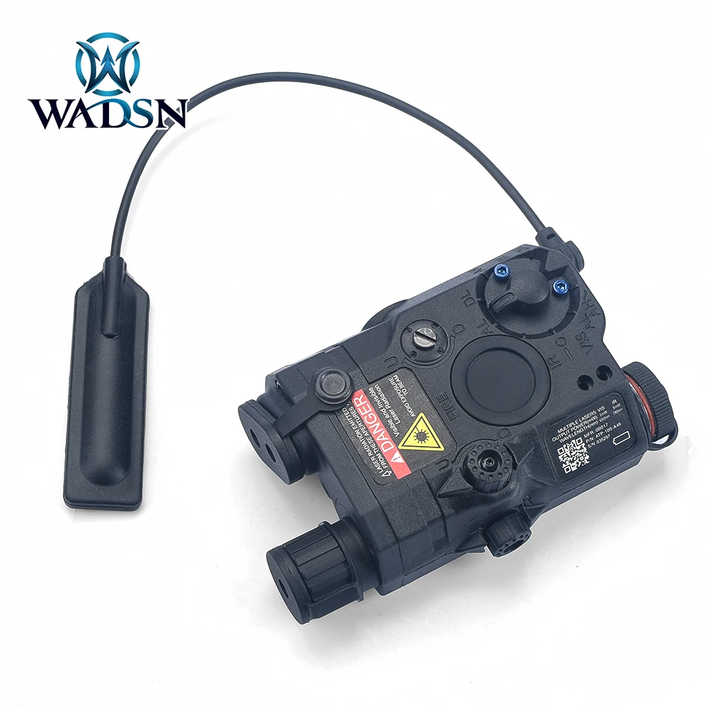 

WADSN LA-5C PEQ15 Green sight flashlight ar15 sight with wargame airsoft, Bk/de