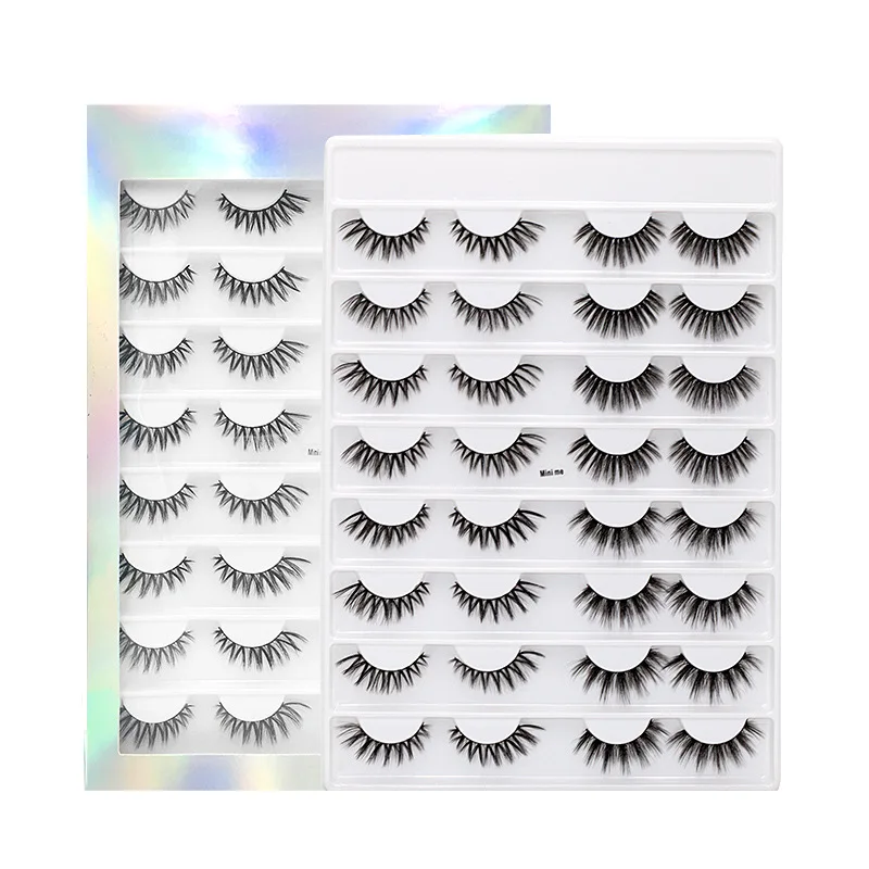 

16 pairs false eyelashes mixed styles natural winged full strips 3d fake eyelashes lash books