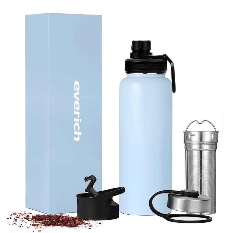 

32oz Vacuum Insulated Stainless Steel Water Bottle with Straw & Spout Lids, Double Wall Sweat-Proof BPA Free to Keep cold, Customized color