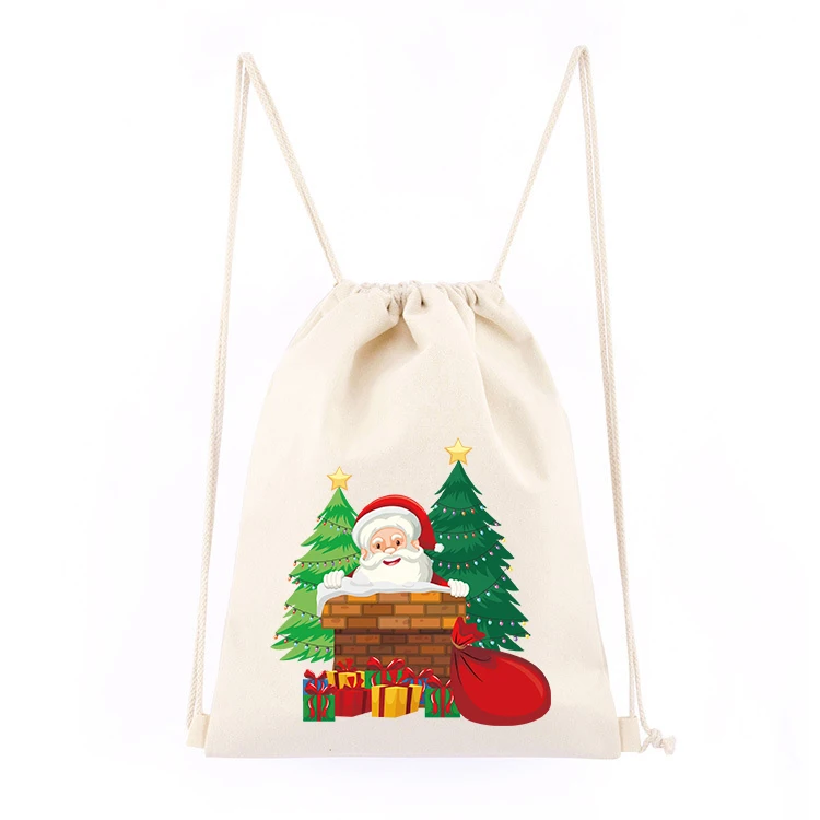 

Promotional Factory Price High Quality Black Cotton Canvas Sports Gym Sack Back Pack Custom Logo Drawstring Backpack Bag