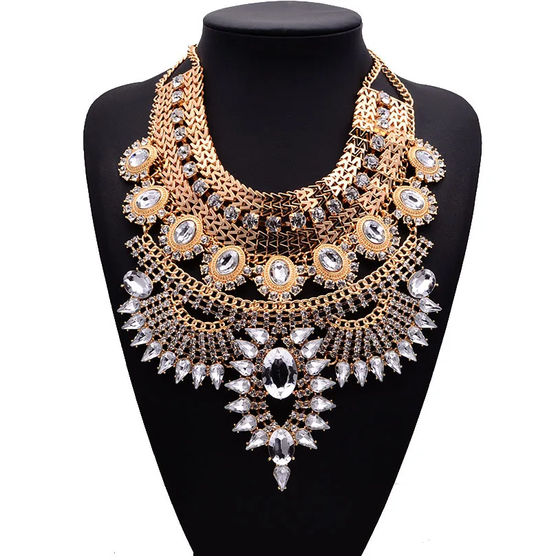 

JQ3157 High quality Vintage chunky necklace Alloy choker necklaces Big heavy necklace for woman