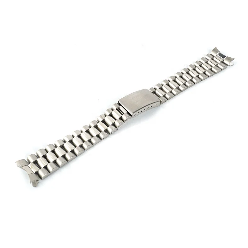 

Ready to Ship 18mm 20mm 22mm Stainless Steel Curved End President Strap Watch Band Fit For RLX Seiko Watch