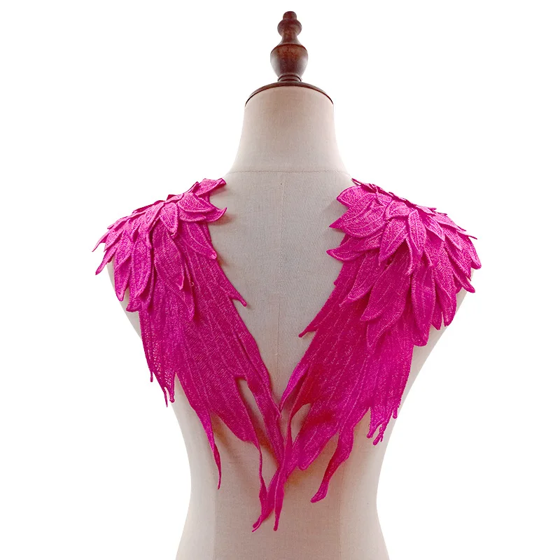 

Angel's Wings Water Soluble Embroidery neckties Collar Neck Multi layer lace applique For DIY accessories