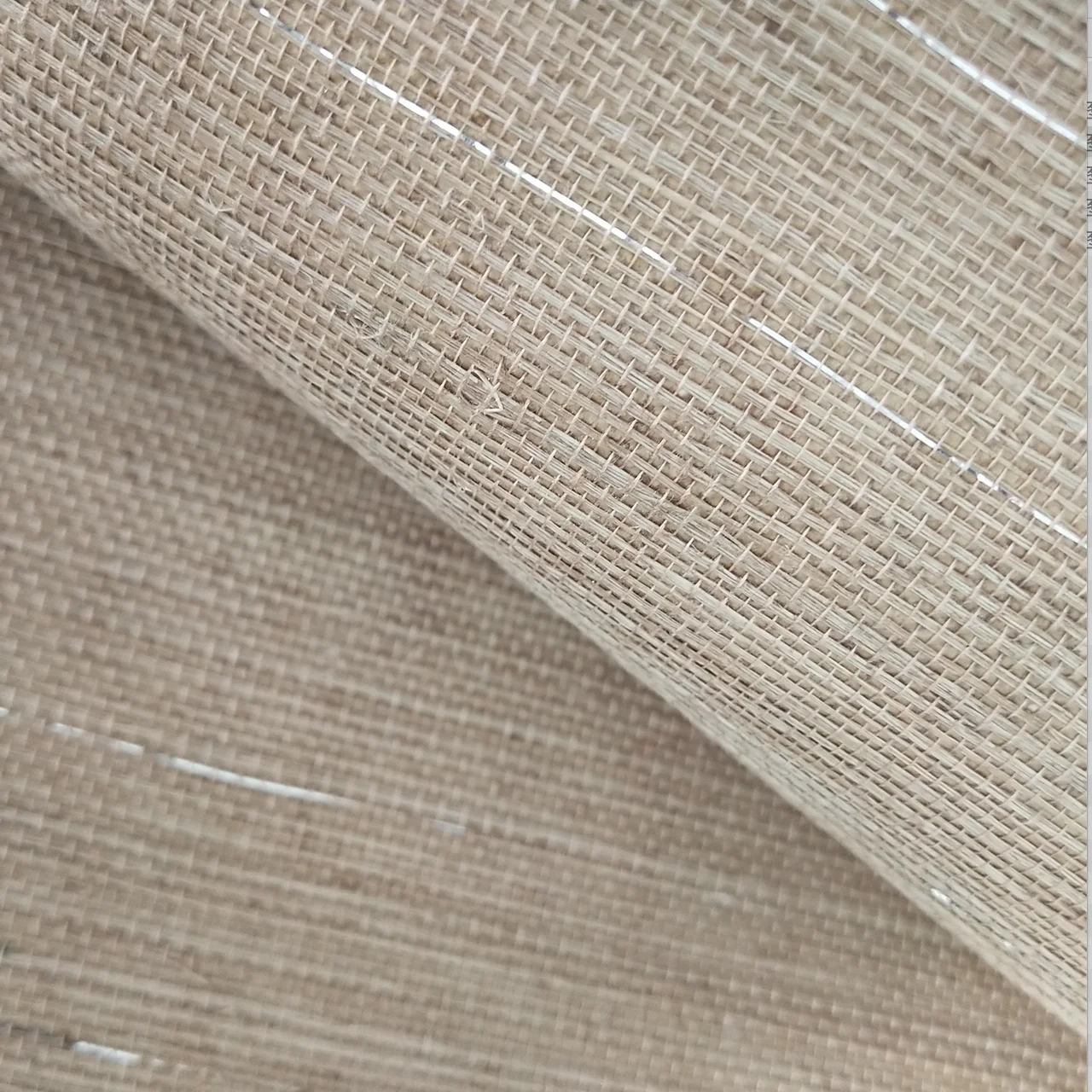 Natural Material Beige Sisal Wallpapers for Living Room Decor
