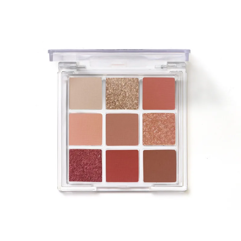 

Good Quantity High Pigment 9 Colors Glitter Matte Waterproof Eye Shadow Palette