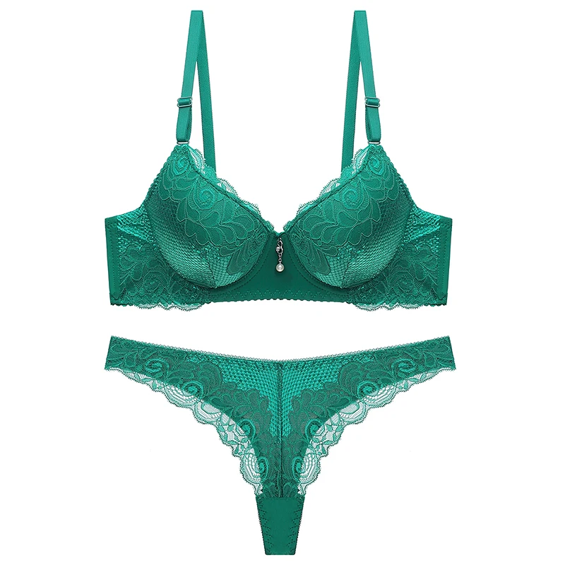 

Hot customized factory bra and panty Solid Color fashion sexy underwear women bra set, 5 colors