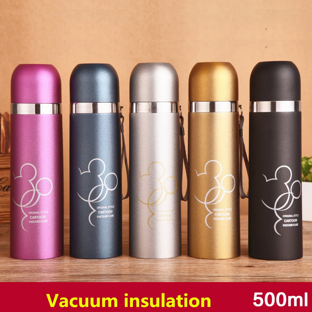 

Cartoon Bullet Stainless Steel Thermos Bottle 500ml Vacuum Flask High-end Gift Cup