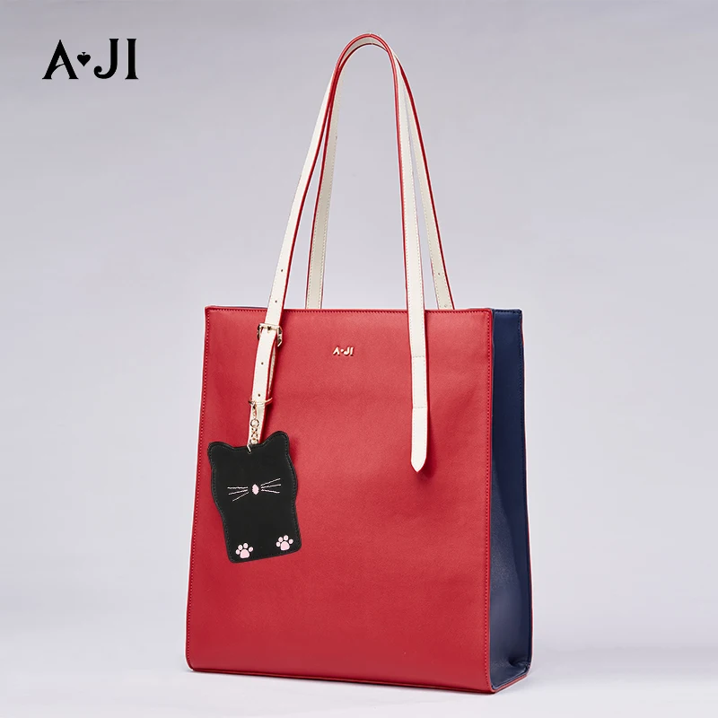 

AJI OEM Shoulder Bag Women Casual Tote Bag Ladies Handbag For Shopping Work Travel PU Leather Large Capacity One Shoulder Bag