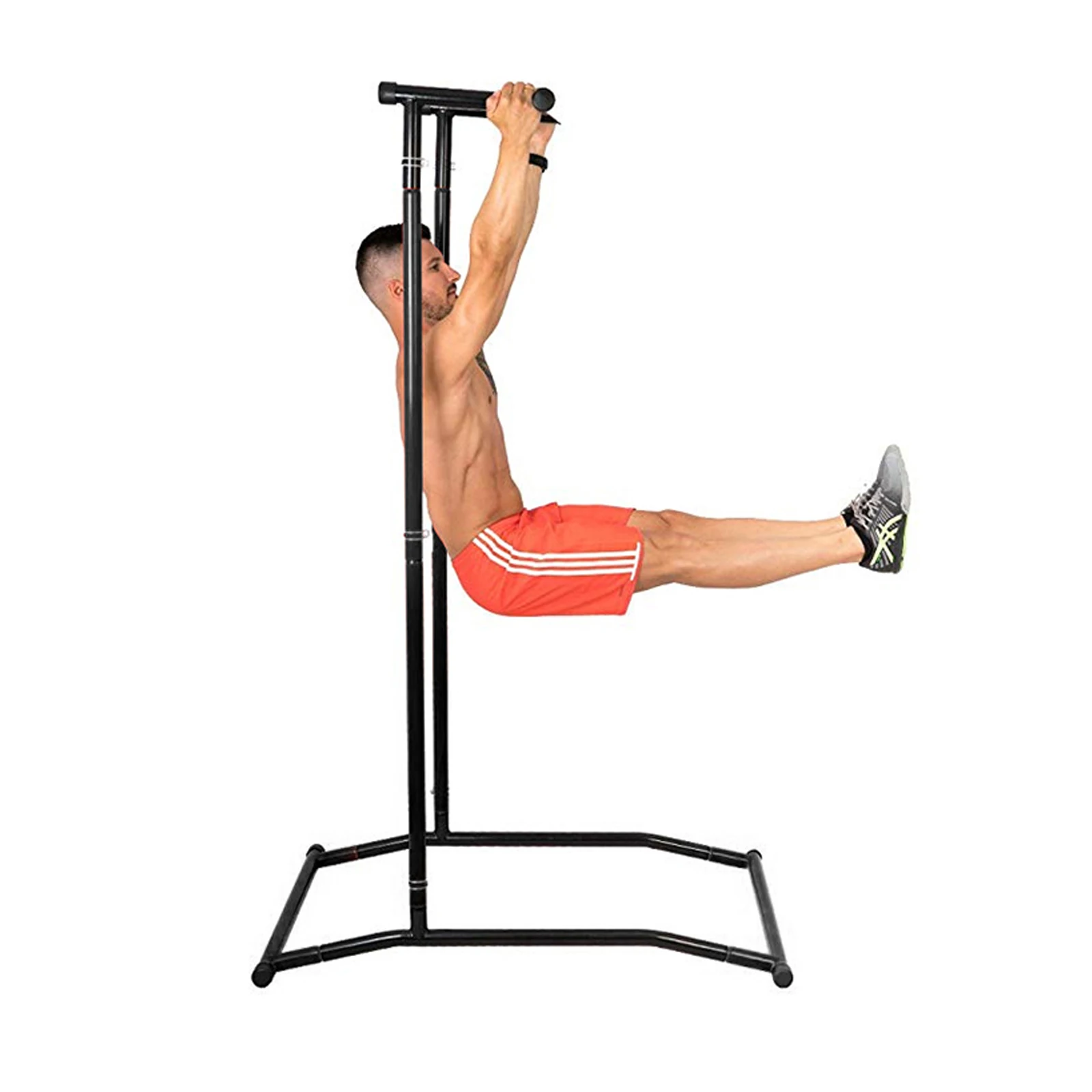 

Freestanding, Portable Pull Up Bar & Dip Station - Multi-functional, Black