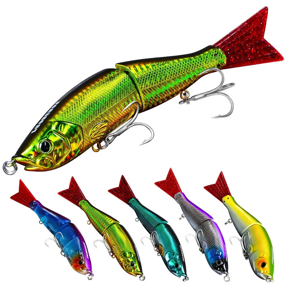 

TY Sinking Wobblers Pike Fishing Lures Multi Jointed Bionic Artificial Plastic Hard Bait Fishing Tackle Accessories Bass, 6 colors