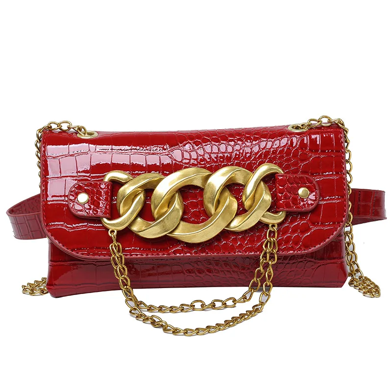 

SAC1021043 Thick chain crocodile pattern handbag