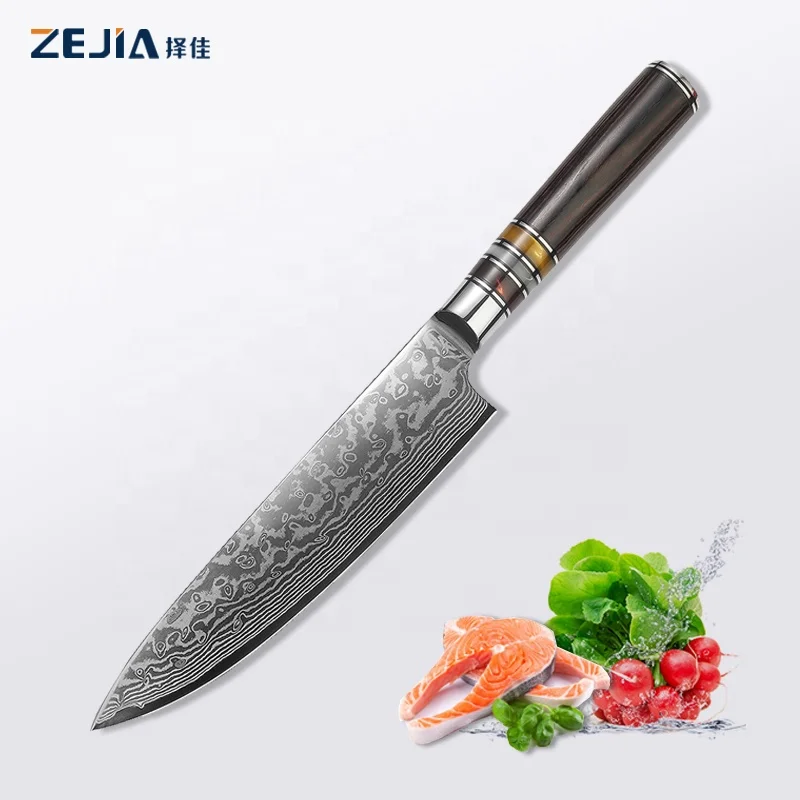

zejia 8-inch Japanese Damascus Slicing Knife Chef Knife