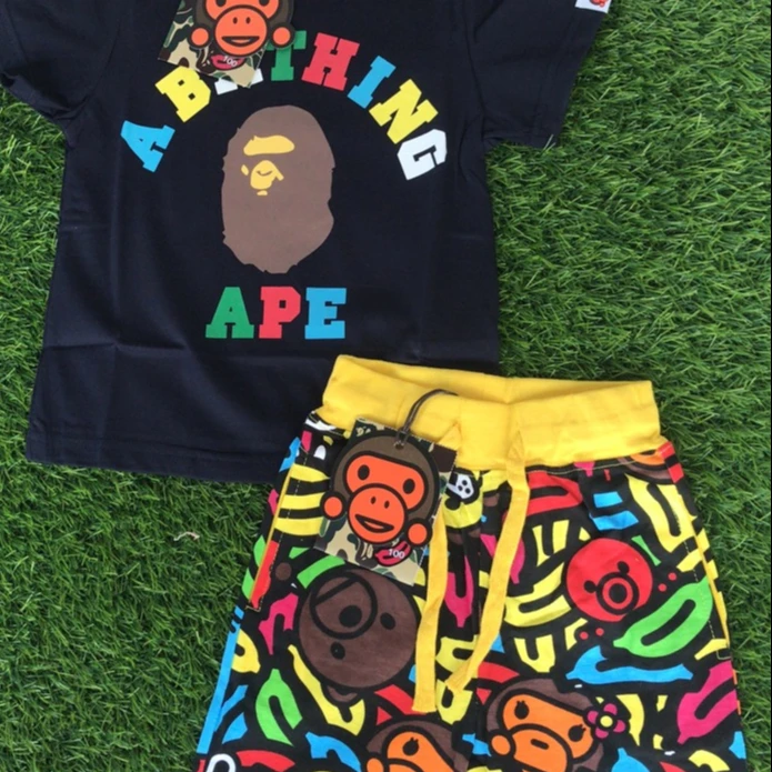 

new kids clothing children baby clothes set kids shorts children girls t-shirt dresses girl skirts suit toddler clothing, Picture