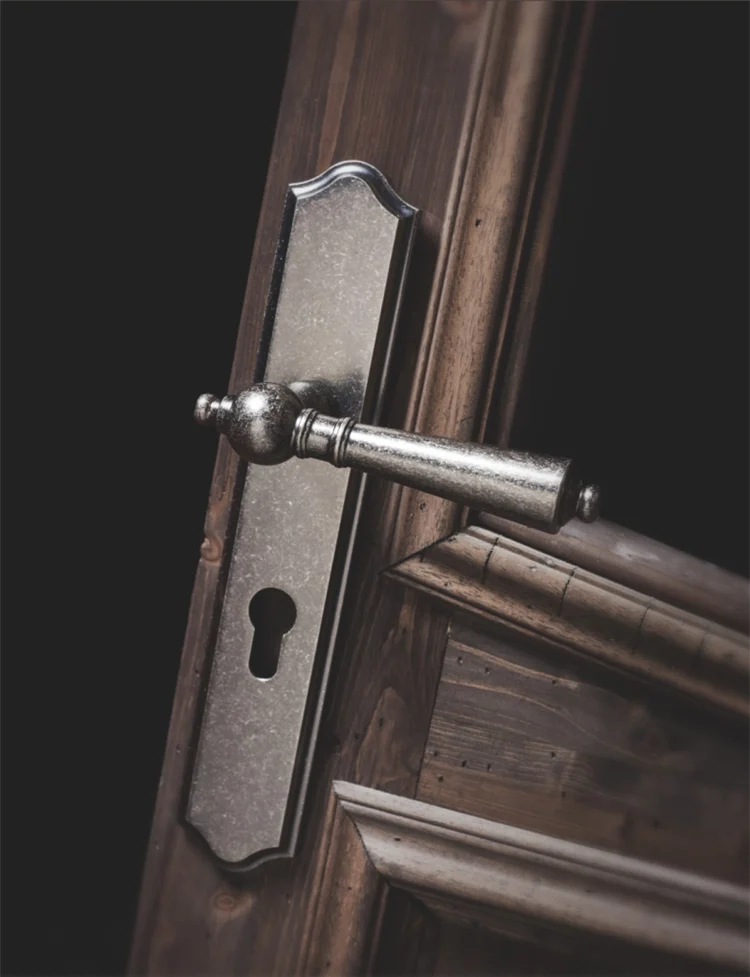 
interior black door handle lock on plate from Wenzhou hardware for door usage 