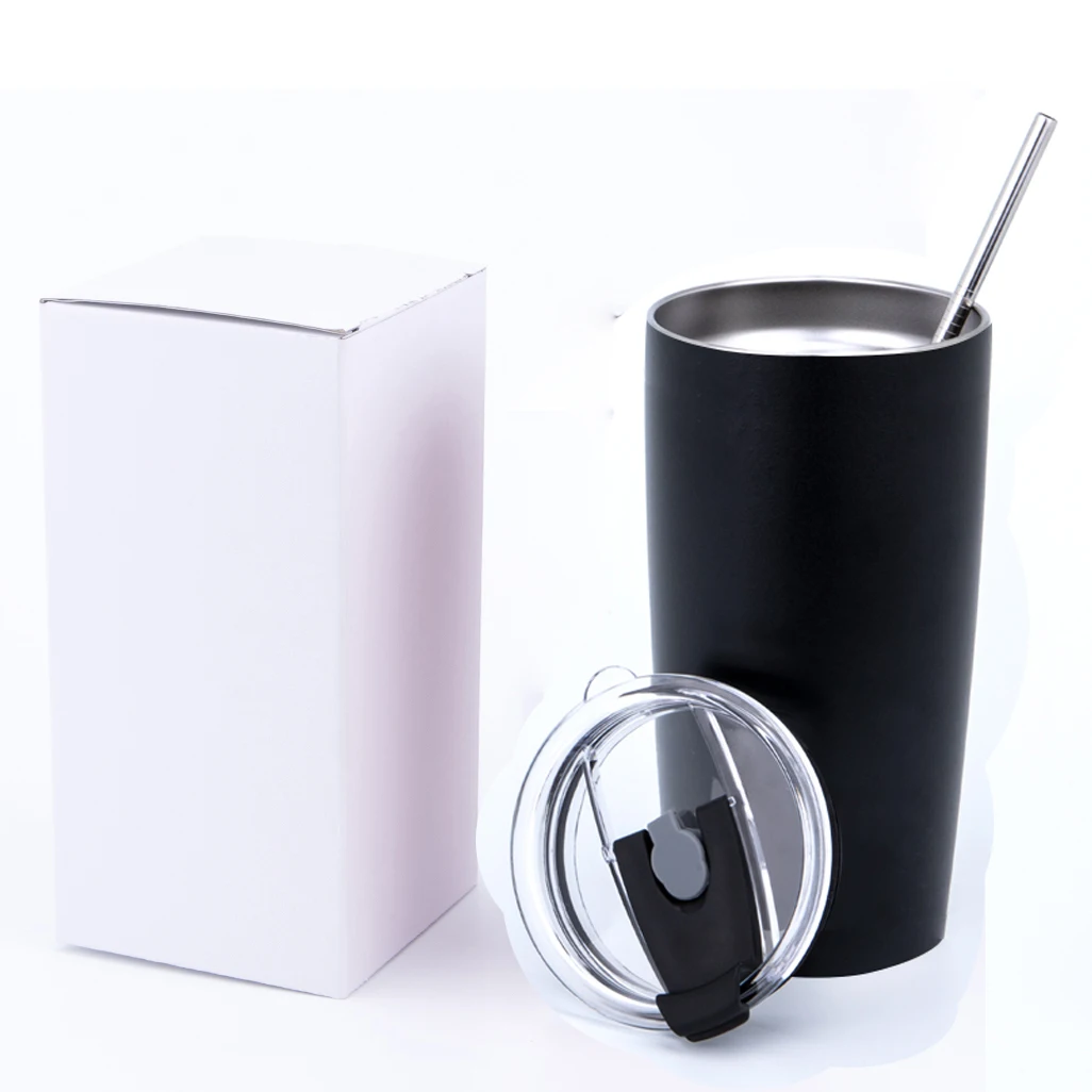 20OZ Custom Sublimation Stainless Steel Slim Thermos Tea Tumbler Cups In Bulk, Vacuum Sealed Keep Cup Coffee Travel Mug