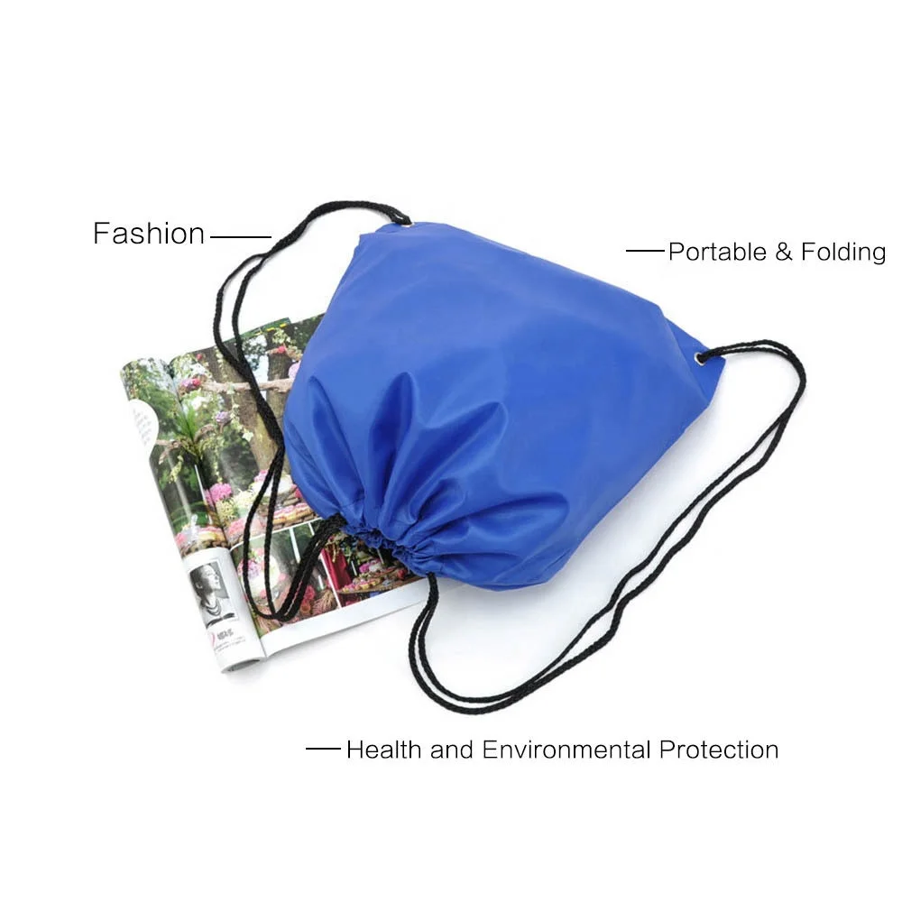 
High Quality Custom Polyester Drawstring Shoe Bag With Logo Printed 