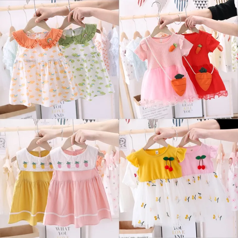 

Factory direct sale girl new design dress casual summer children's dress skirt cheap source, Mixed