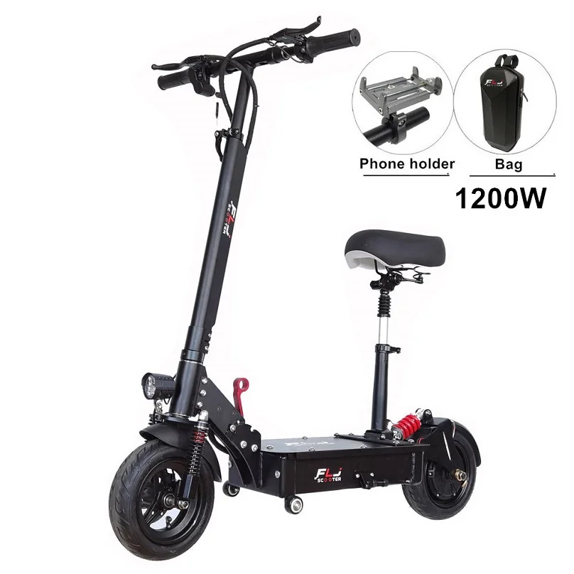 

Stock EU warehouse electric scooter 10inch flj SK1 48v 1200w with 25Ah 35Ah with free shipping with gift