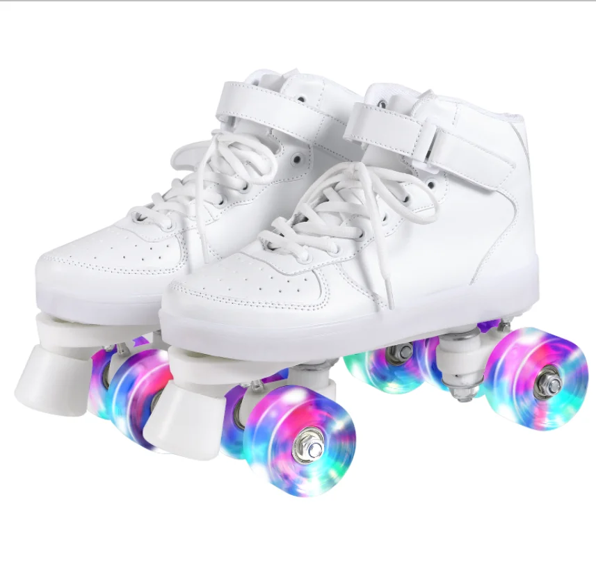 

Custom Professional Roller Skate Shoes Quads 4 Wheels Adult, White / black
