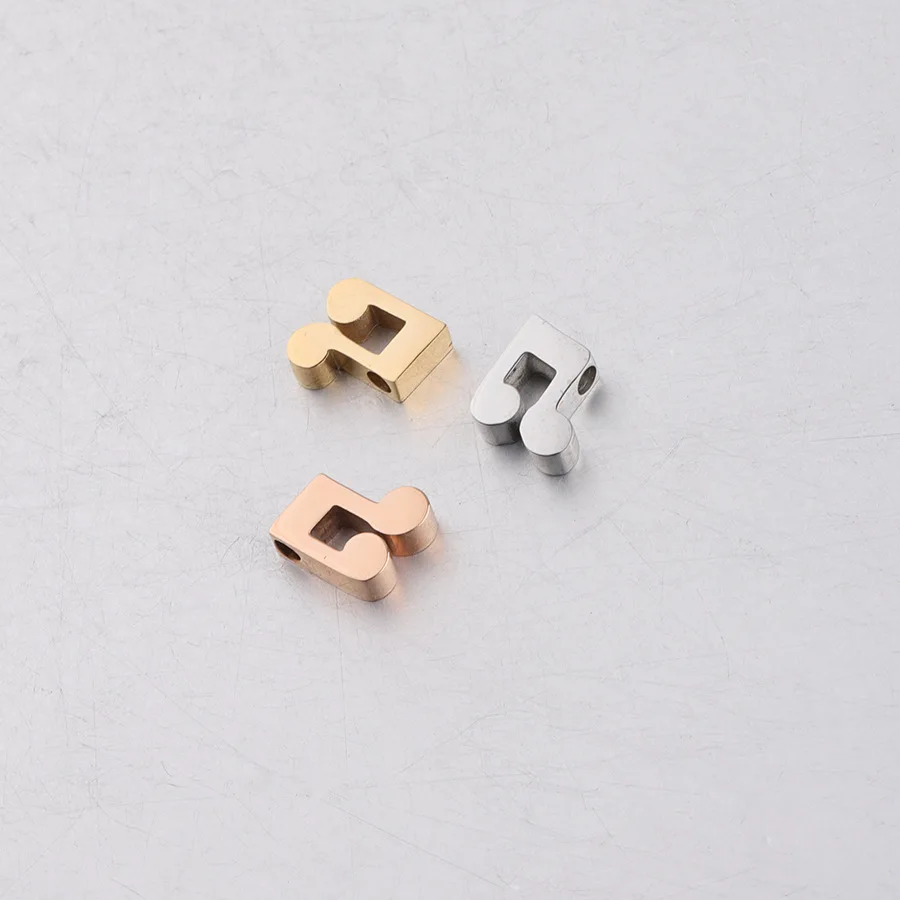 

DIY High Polished Note Pendant Jewelry Charm Stainless Steel Beads Stainless Steel Jewelry