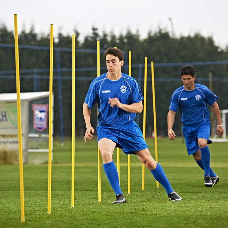 5m football training slalom poles with spikes
