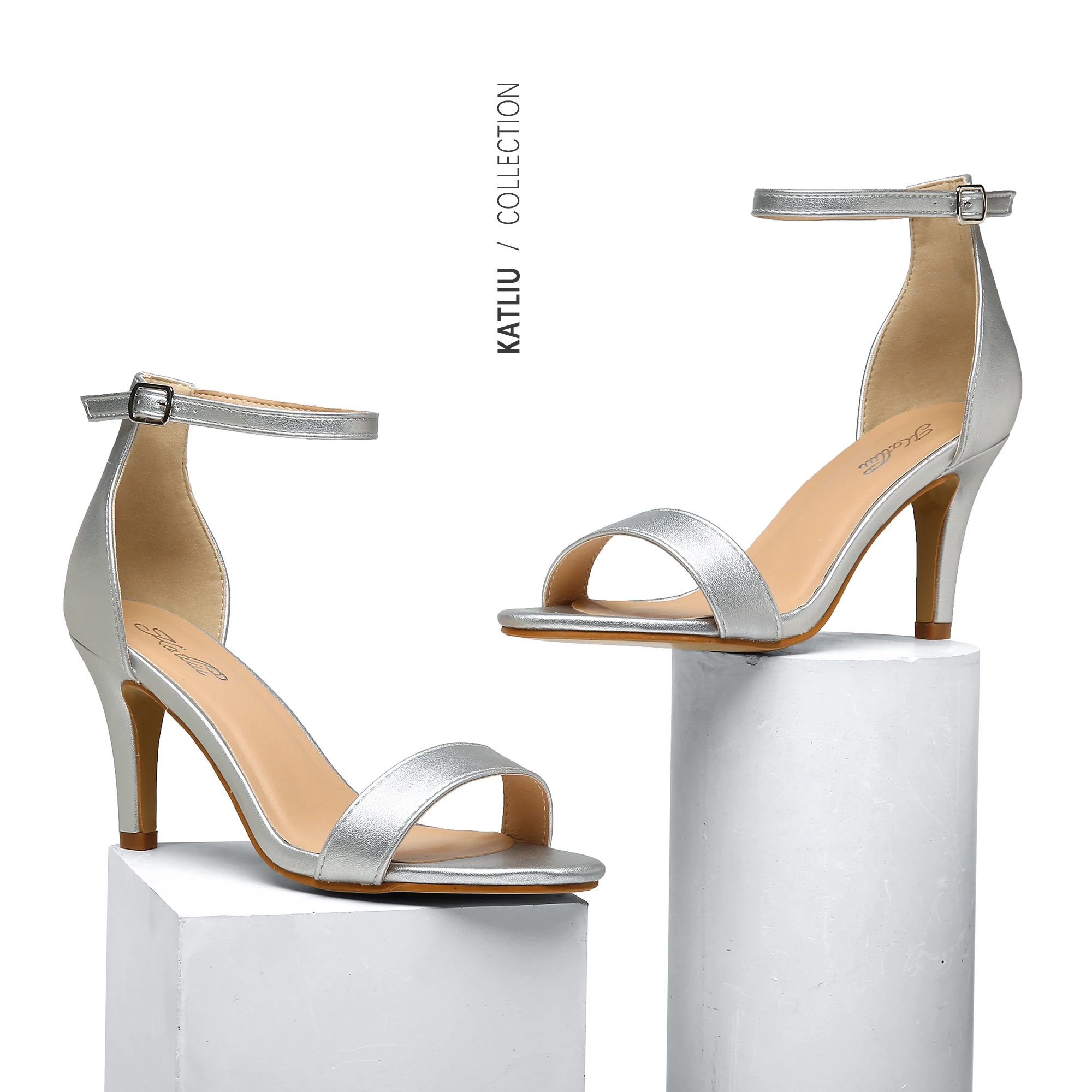 

2021 Fashion Dress Shoes Ladies Pointed Toe High Heels Exquisite Comfortable Strap Women Leather Pumps, 4 colors