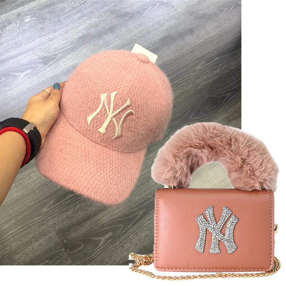 

new york ny matching ny purse and hat set bucket hat winter bulk hair warm women purses and hand bags ladies, Multiple