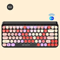 

New arrival fashion design women Dot bluetooth wireless colorful lipstick mechanical keyboard