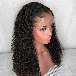Premier 100% Mink Brazilian Hair Curly 360 Lace Frontal Wig With Pre Plucked Hairline
