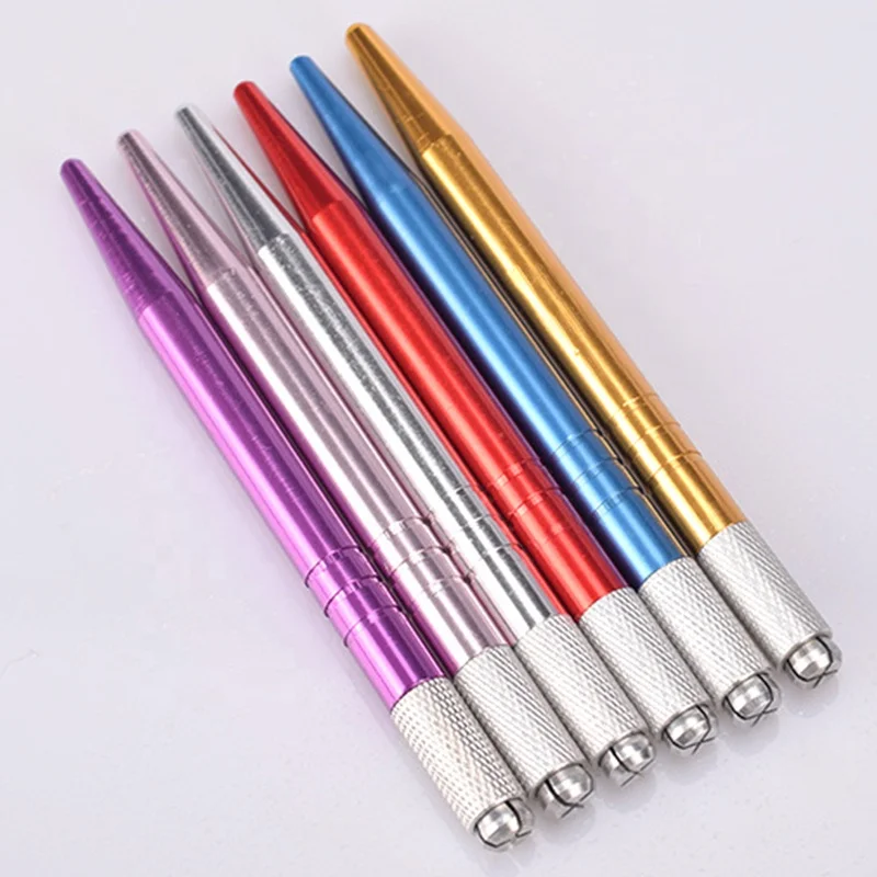 

Disposable Manual Waterproof Tattoo Sterile Ink Metal Permanent Makeup Stainless Eyebrow Microblading Pen