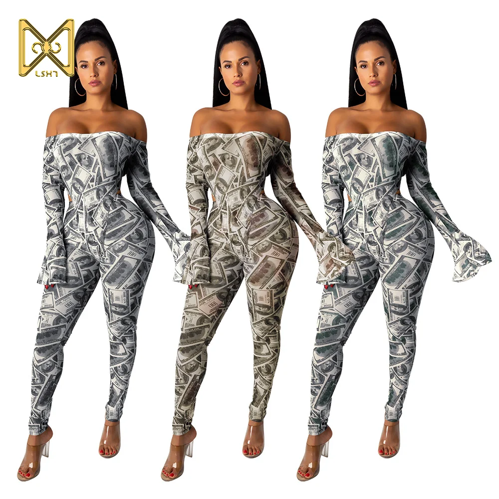 

2020 fall one piece jumpsuit women's long sleeve mesh jumpsuits bodysuits money jumpsuit, Old yellow