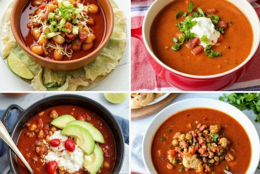 Family sharing Mexican soup
