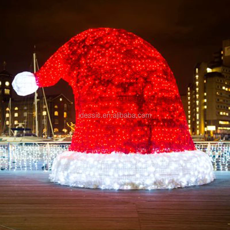 Outdoor 3d Extra Large Led Christmas Light Santa Claus For Commercial