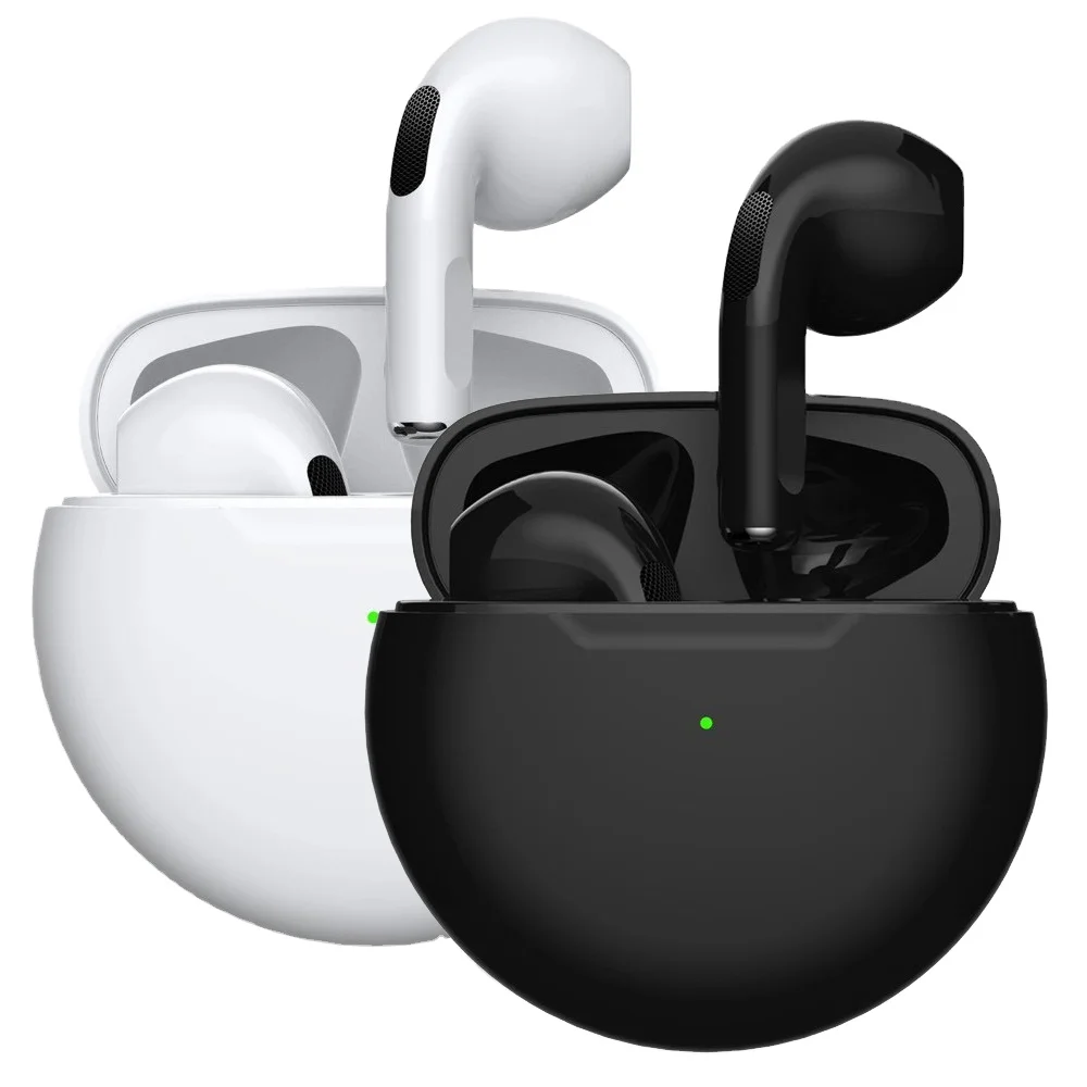 

2021 New Model Pro 6 Wireless Earphone With Mic Mini White Pop up Siri electronics 5.0 Chip Stereo Earbuds For IOS Android