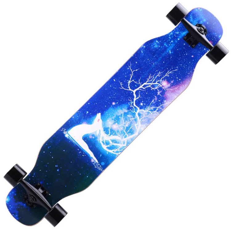 

Longboard Skateboard With Professional Skate Tools And Support Custom Printed