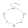 Fashion new ladies simple beach party bow zircon anklet dance party anklet accessories